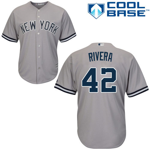 Yankees #42 Mariano Rivera Stitched Grey Youth MLB Jersey