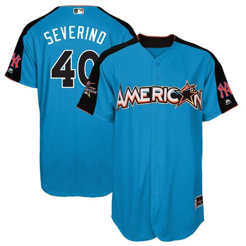 Yankees #40 Luis Severino Blue 2017 All-Star American League Stitched Youth MLB Jersey - Click Image to Close