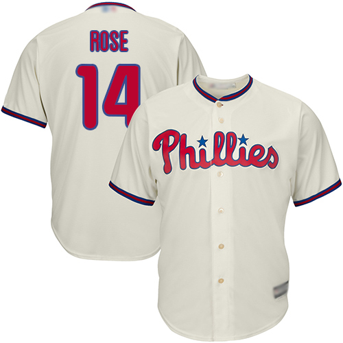 Phillies #14 Pete Rose Cream Cool Base Stitched Youth MLB Jersey - Click Image to Close