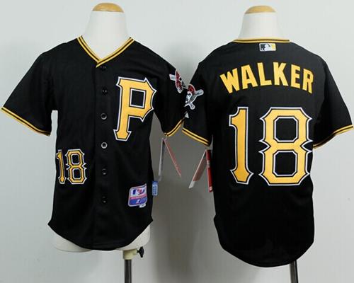 Pirates #18 Neil Walker Black Cool Base Stitched Youth MLB Jersey