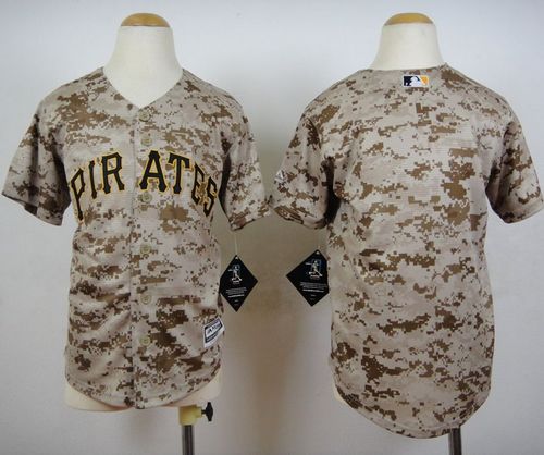 Pirates Blank Camo Cool Base Stitched Youth MLB Jersey