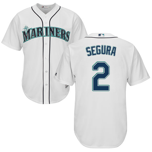 Mariners #2 Jean Segura White Cool Base Stitched Youth MLB Jersey - Click Image to Close