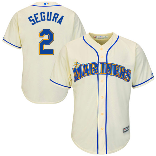 Mariners #2 Jean Segura Cream Cool Base Stitched Youth MLB Jersey