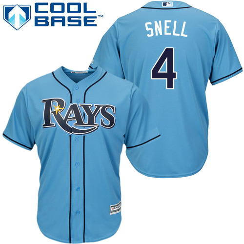 Rays #4 Blake Snell Light Blue Cool Base Stitched Youth MLB Jersey - Click Image to Close