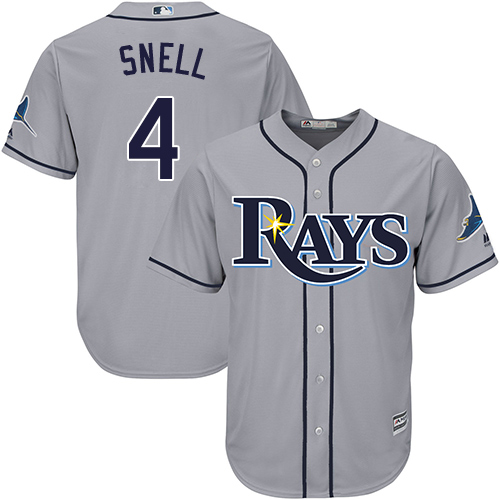 Rays #4 Blake Snell Grey Cool Base Stitched Youth MLB Jersey - Click Image to Close