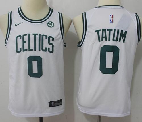 Nike Celtics #0 Jayson Tatum White Youth NBA Swingman Association Edition Jersey