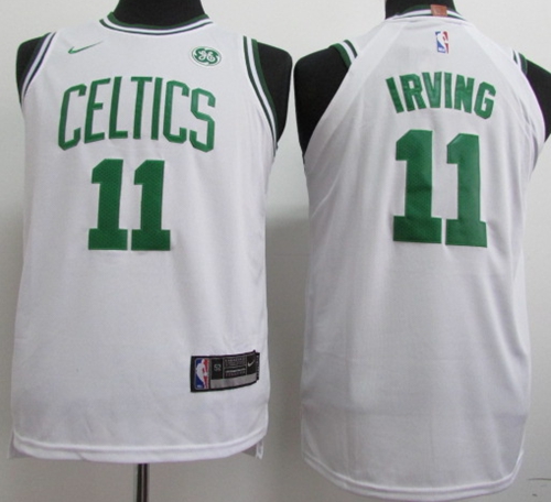 Nike Celtics #11 Kyrie Irving White Youth NBA Swingman Association Edition Jersey