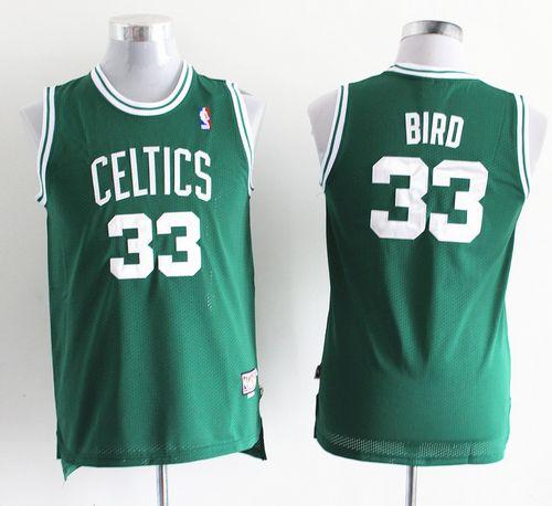 Celtics #33 Larry Bird Green Throwback Stitched Youth NBA Jersey - Click Image to Close