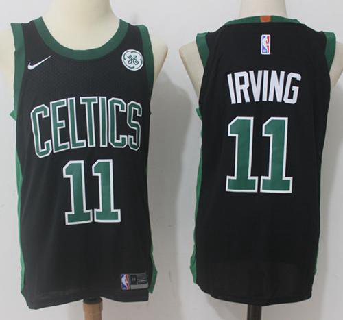 Nike Celtics #11 Kyrie Irving Black Youth NBA Swingman Statement Edition Jersey