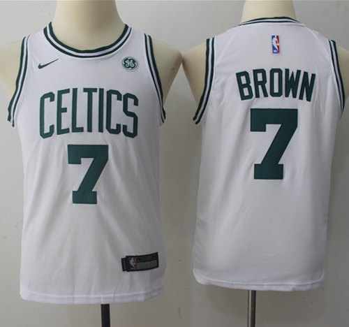 Nike Celtics #7 Jaylen Brown White Youth NBA Swingman Association Edition Jersey