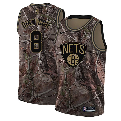 Nike Nets #8 Spencer Dinwiddie Camo Youth NBA Swingman Realtree Collection Jersey