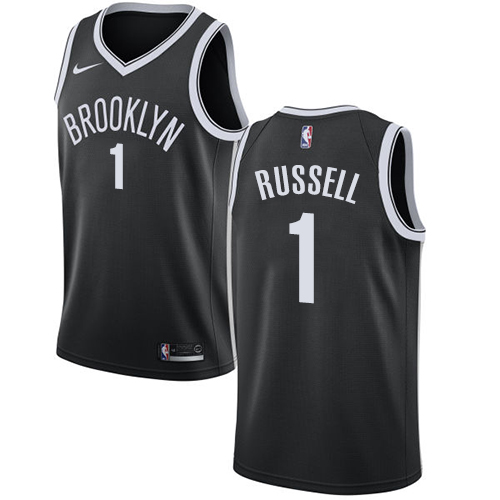 Nike Nets #1 D'Angelo Russell Black Youth NBA Swingman Icon Edition Jersey