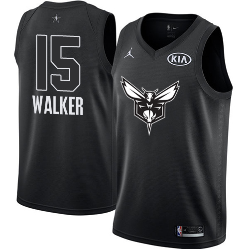 Nike Hornets #15 Kemba Walker Black Youth NBA Jordan Swingman 2018 All-Star Game Jersey