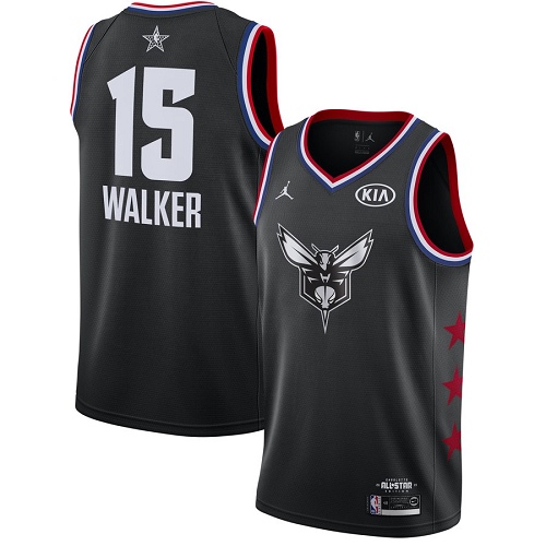 Nike Hornets #15 Kemba Walker Black Youth NBA Jordan Swingman 2019 All-Star Game Jersey