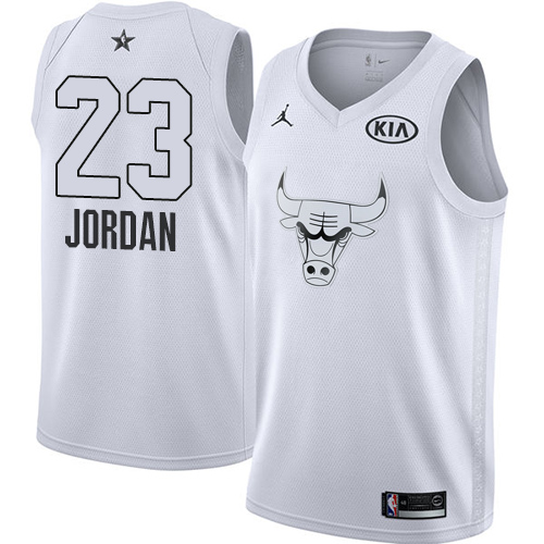 Nike Bulls #23 Michael Jordan White Youth NBA Jordan Swingman 2018 All-Star Game Jersey