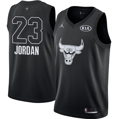 Nike Bulls #23 Michael Jordan Black Youth NBA Jordan Swingman 2018 All-Star Game Jersey