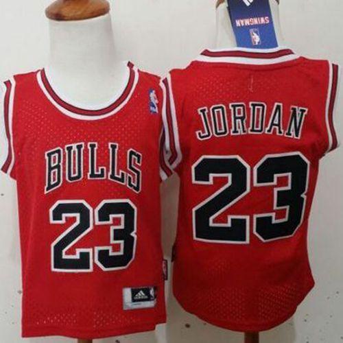 Toddler Bulls #23 Michael Jordan Red Stitched NBA Jersey - Click Image to Close