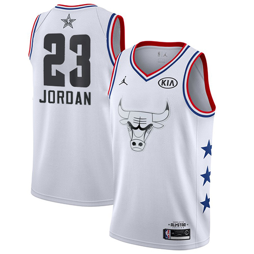 Nike Bulls #23 Michael Jordan White Youth NBA Jordan Swingman 2019 All-Star Game Jersey