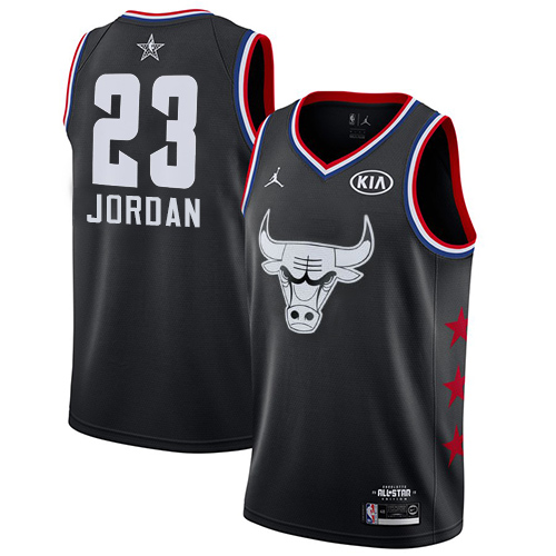 Nike Bulls #23 Michael Jordan Black Youth NBA Jordan Swingman 2019 All-Star Game Jersey