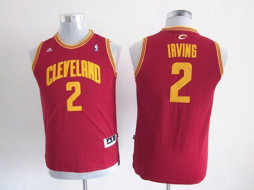 Cavaliers #2 Kyrie Irving Red Stitched Youth NBA Jersey