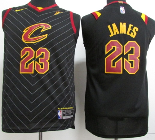 Nike Cavaliers #23 LeBron James Black Youth NBA Swingman Statement Edition Jersey