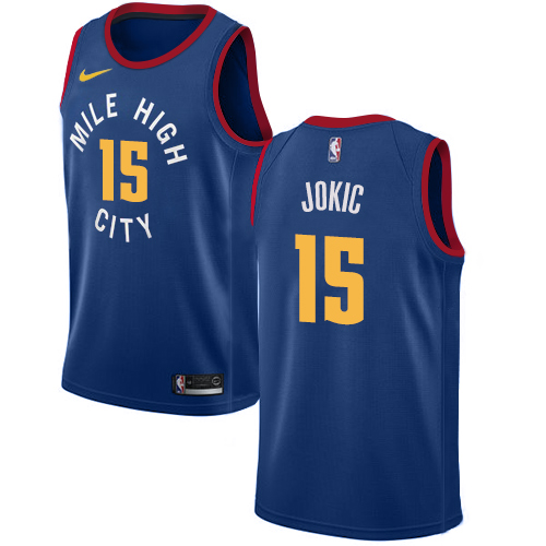 Nike Nuggets #15 Nikola Jokic Blue Youth NBA Swingman Statement Edition Jersey