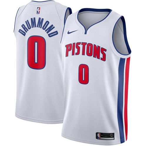 Nike Pistons #0 Andre Drummond White Youth NBA Swingman Association Edition Jersey