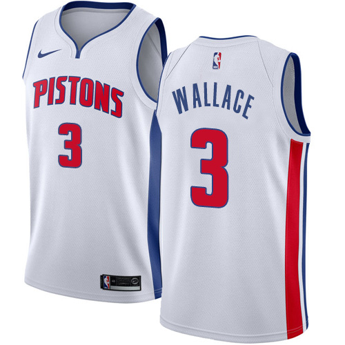 Nike Pistons #3 Ben Wallace White Youth NBA Swingman Association Edition Jersey