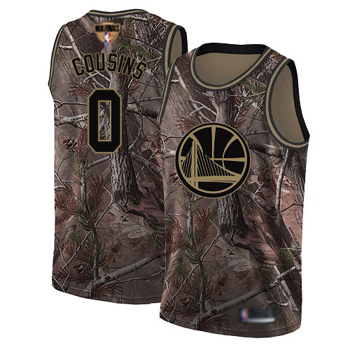 Warriors #0 DeMarcus Cousins Camo 2019 Finals Bound Youth Basketball Swingman Realtree Collection Jersey