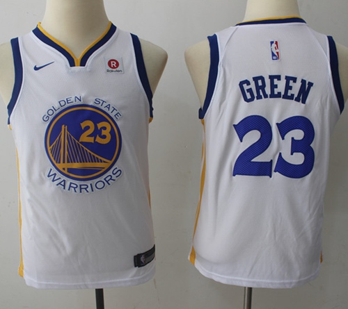 Nike Warriors #23 Draymond Green White Youth NBA Swingman Association Edition Jersey