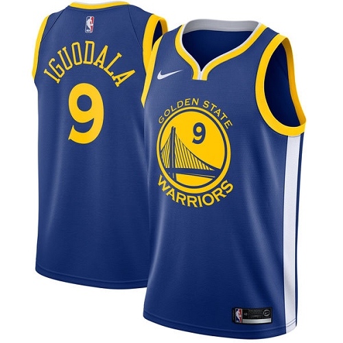 Nike Warriors #9 Andre Iguodala Blue Youth NBA Swingman Icon Edition Jersey