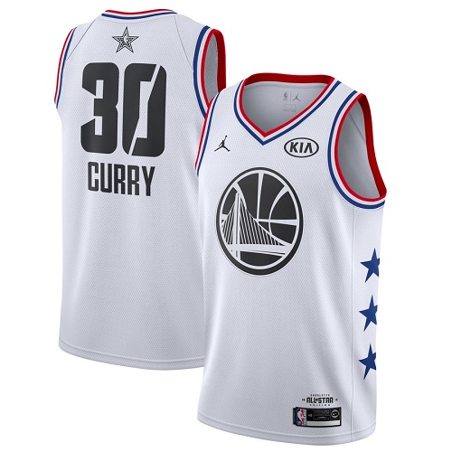 Nike Warriors #30 Stephen Curry White Youth NBA Jordan Swingman 2019 All-Star Game Jersey