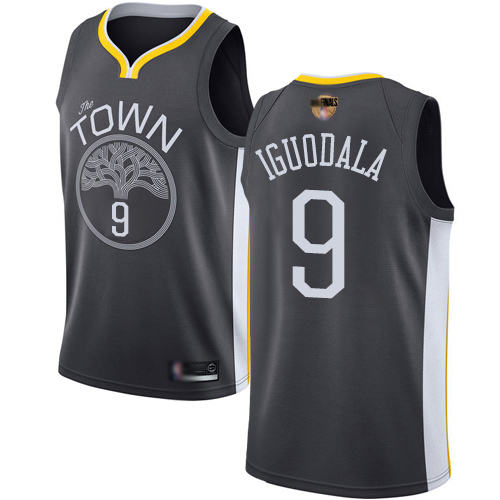 Warriors #9 Andre Iguodala Black 2019 Finals Bound Youth Basketball Swingman Statement Edition Jersey