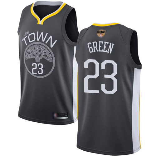 Warriors #23 Draymond Green Black 2019 Finals Bound Youth Basketball Swingman Statement Edition Jersey