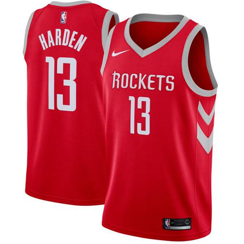 Nike Rockets #13 James Harden Red Youth NBA Swingman Icon Edition Jersey - Click Image to Close