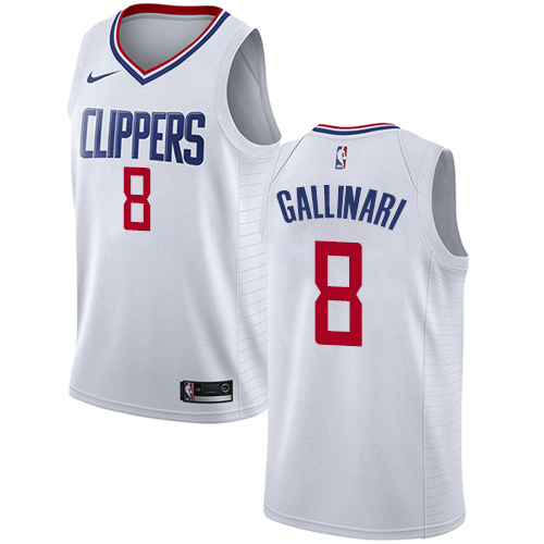 Nike Clippers #8 Danilo Gallinari White Youth NBA Swingman Association Edition Jersey