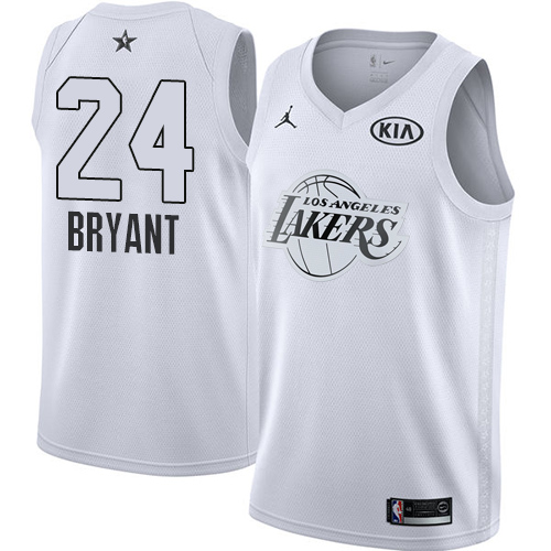 Nike Lakers #24 Kobe Bryant White Youth NBA Jordan Swingman 2018 All-Star Game Jersey