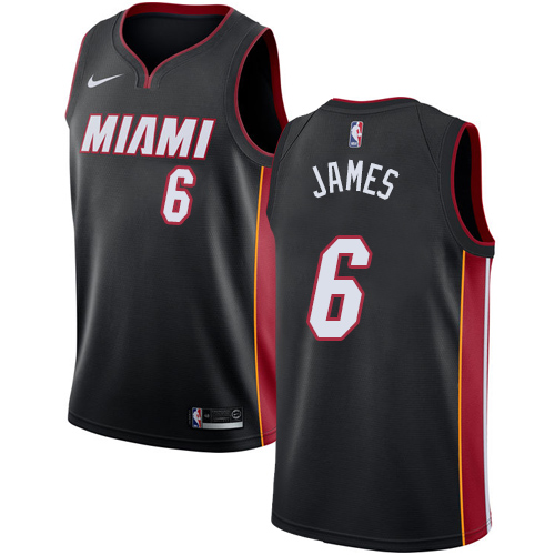 Nike Heat #6 LeBron James Black Youth NBA Swingman Icon Edition Jersey