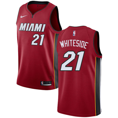 Nike Heat #21 Hassan Whiteside Red Youth NBA Swingman Statement Edition Jersey