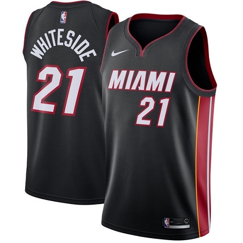 Nike Heat #21 Hassan Whiteside Black Youth NBA Swingman Icon Edition Jersey