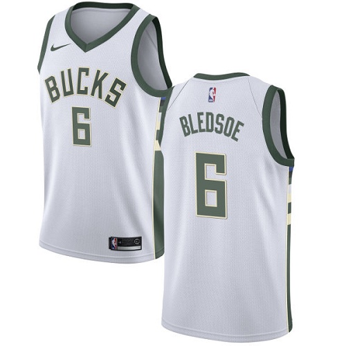 Nike Bucks #6 Eric Bledsoe White Youth NBA Swingman Association Edition Jersey