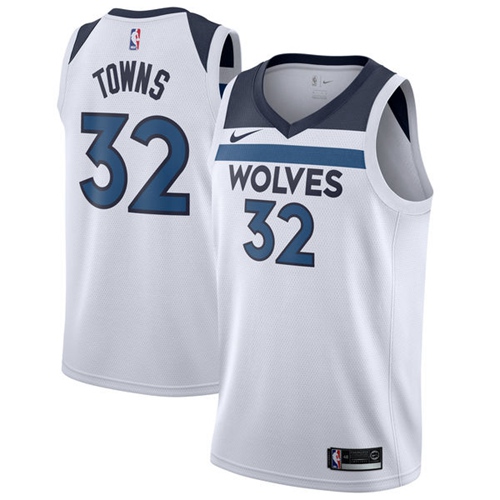 Nike Timberwolves #32 Karl-Anthony Towns White Youth NBA Swingman Association Edition Jersey