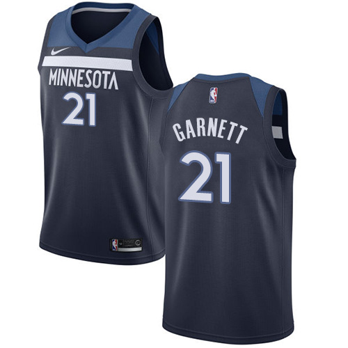 Nike Timberwolves #21 Kevin Garnett Navy Blue Youth NBA Swingman Icon Edition Jersey