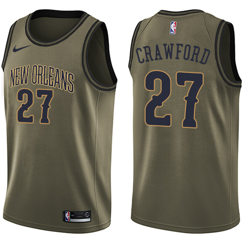 Nike Pelicans #27 Jordan Crawford Green Salute to Service Youth NBA Swingman Jersey