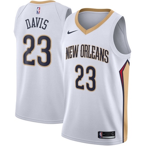 Nike Pelicans #23 Anthony Davis White Youth NBA Swingman Association Edition Jersey