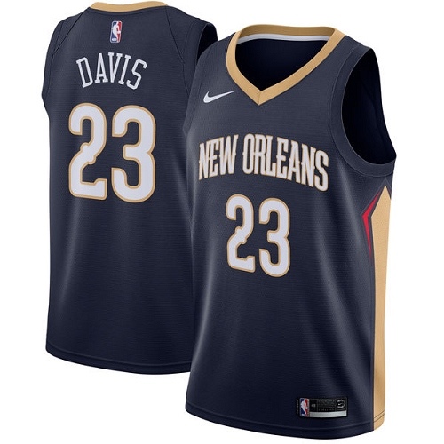 Nike Pelicans #23 Anthony Davis Navy Youth NBA Swingman Icon Edition Jersey