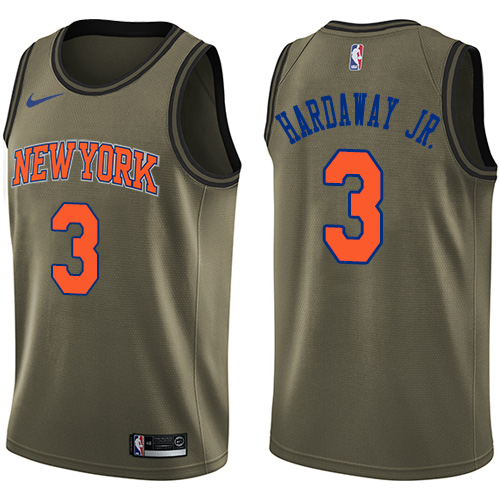 Nike Knicks #3 Tim Hardaway Jr. Green Salute to Service Youth NBA Swingman Jersey