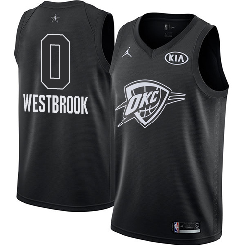 Nike Thunder #0 Russell Westbrook Black Youth NBA Jordan Swingman 2018 All-Star Game Jersey