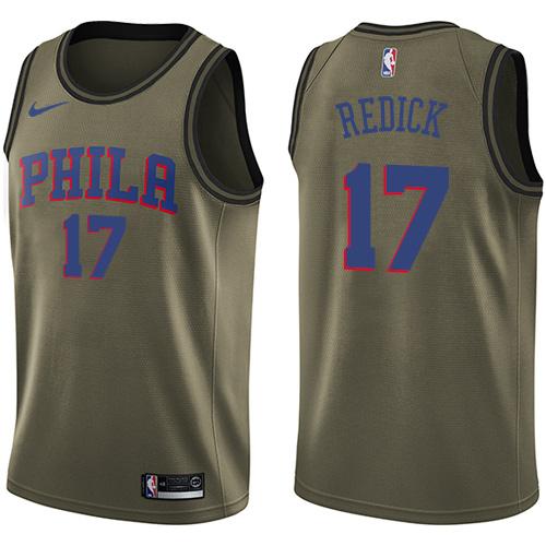 Nike 76ers #17 JJ Redick Green Salute to Service Youth NBA Swingman Jersey