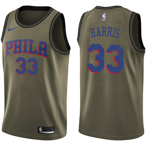 Nike 76ers #33 Tobias Harris Green Salute to Service Youth NBA Swingman Jersey